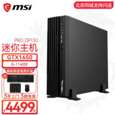 微星（MSI） PRO DP130 mini迷你多接口主機商用辦公娛樂家用小臺式電腦 微型組裝計算機 i5-11400F GTX1650-4G獨顯 定制版五：32G內(nèi)存 1T固態(tài)+1T機械